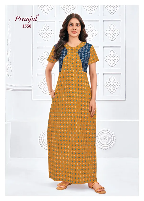 Pranjul Nighty Pure Cotton  | PN1550