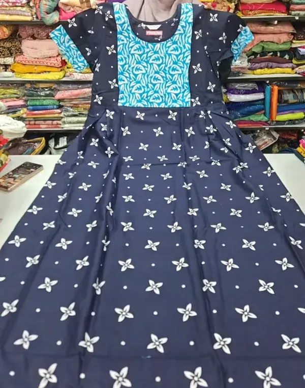 Premium Pure Cotton Feeding Frock Maxi | FN43