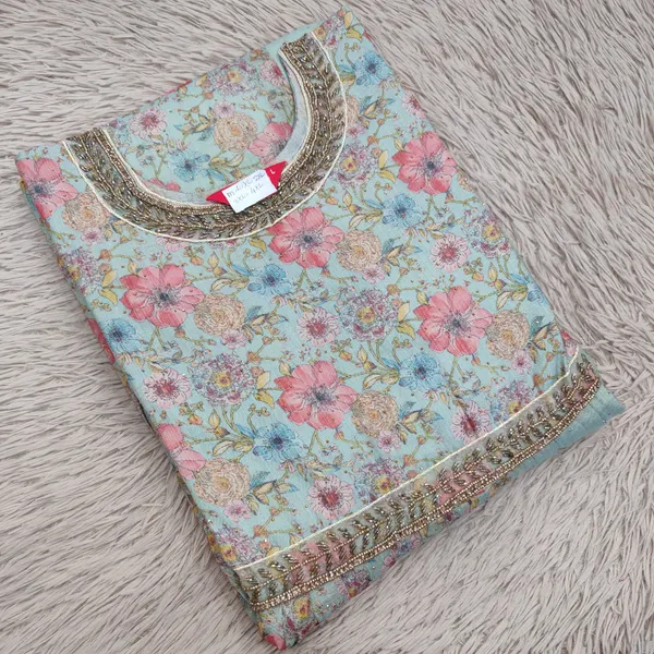 Silk Long Anarkali Kurti | AK1904