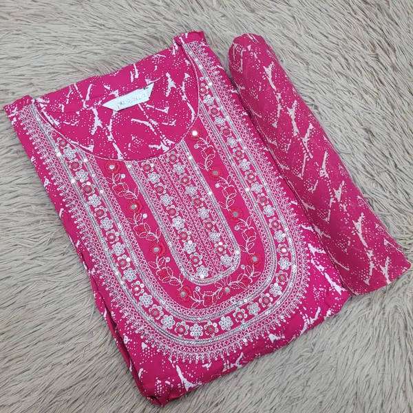 Rayon Anarkali Kurti with Dupatta set | KS987