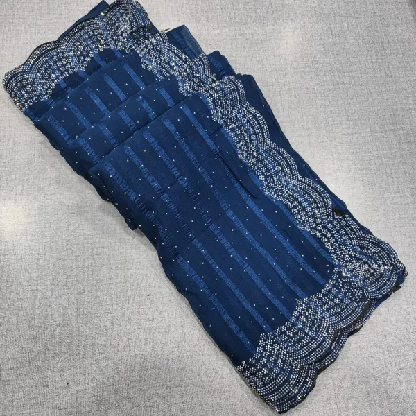 Popcorn Stone Work Sarees | SR42