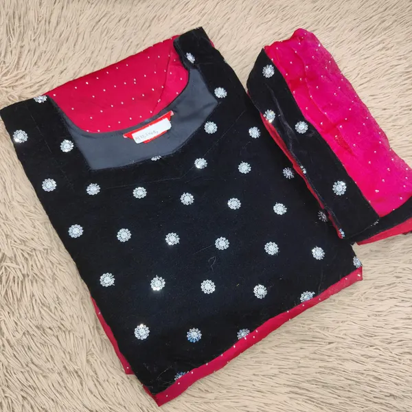 Silk Long Anarkali Kurti with Dupatta  | KS1174