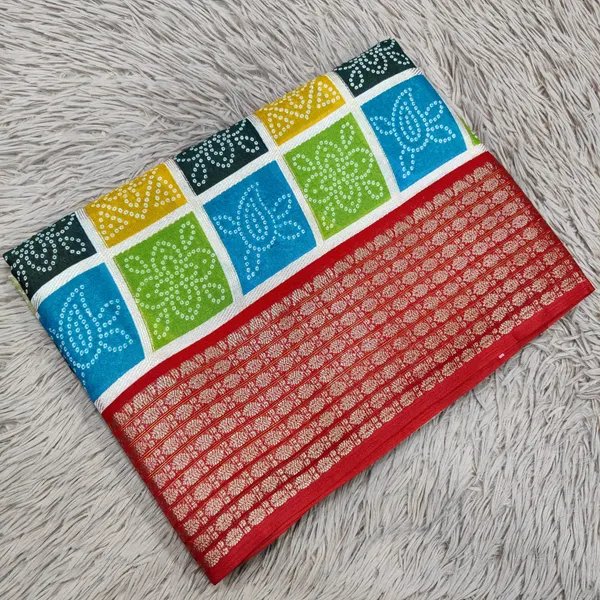 Vichitra Soft Silk Bandhani Printed Saree | SR82