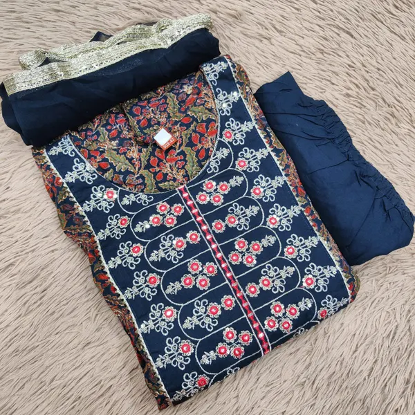 Nayra Cut Kurti with Bottom & Dupatta | TS1840