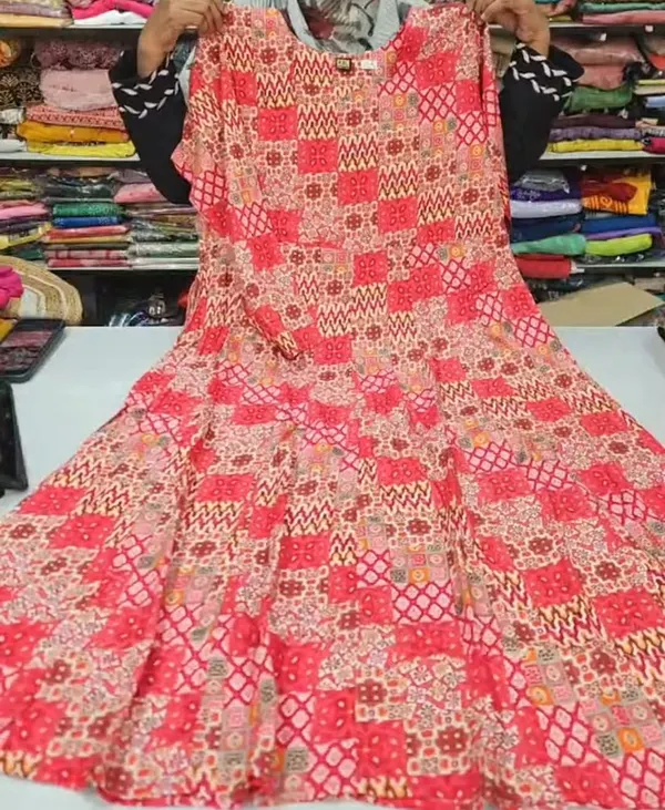 Premium 1st Quality Rayon Full Hand Anarkali | AK2212