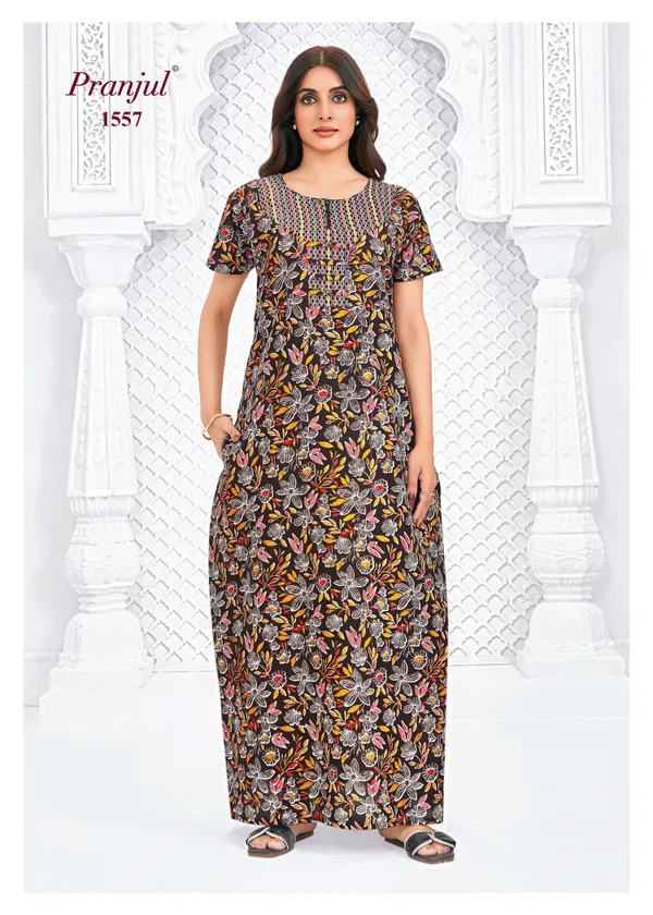 Pranjul Nighty Pure Cotton  | PN1557