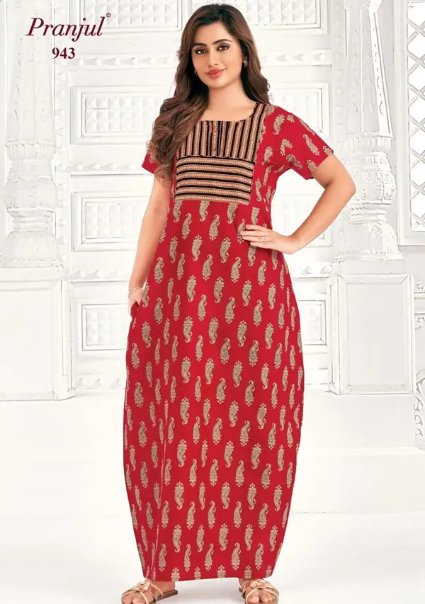 Pranjul Nighty Pure Cotton  | PN943