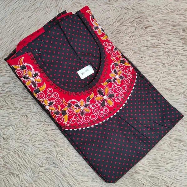 Ajrak Cotton | Embroidery Nighty | NT1370