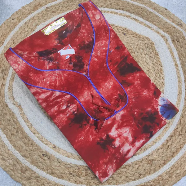 Premium Bandhini Cotton Nighty | NT3856