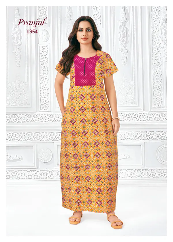 Pure Cotton Pranjul Nighty | PN1354
