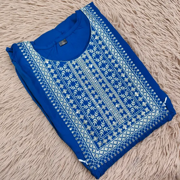 Rayon Embroidery Feeding Kurti | FK77