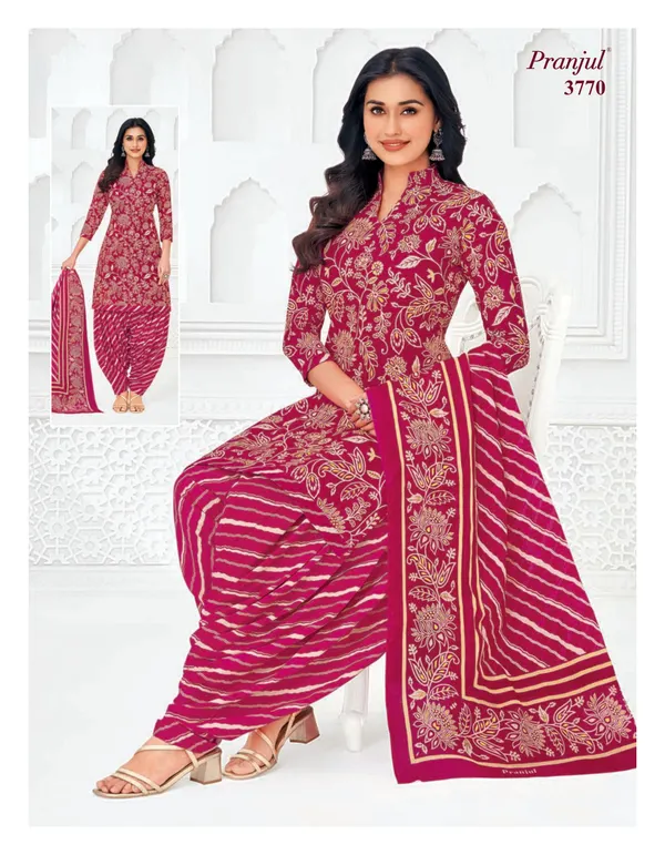 Pranjul Premium Cotton Stright Top patiyala Bottom with Dupatta | SW3770