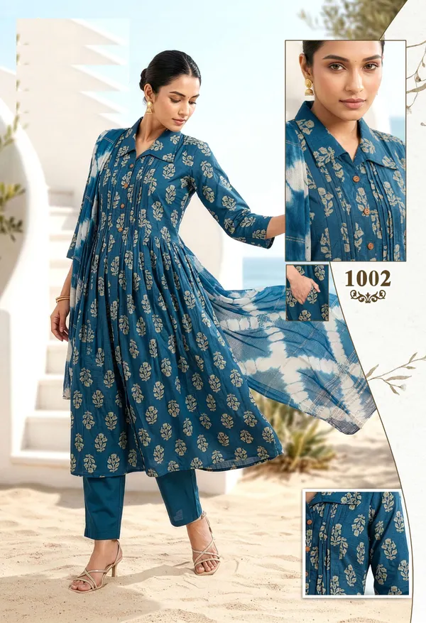 Premium Vatican Anarkali Top Bottom Dupatta Set | TS3063