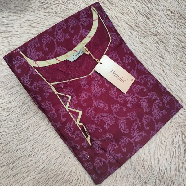 Pranjul Pure Cotton Straight Kurti | PK149