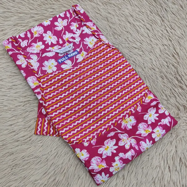 Premium Cotton Frock Style Nighty with Adjustable Rope & Side Pocket | NT3280