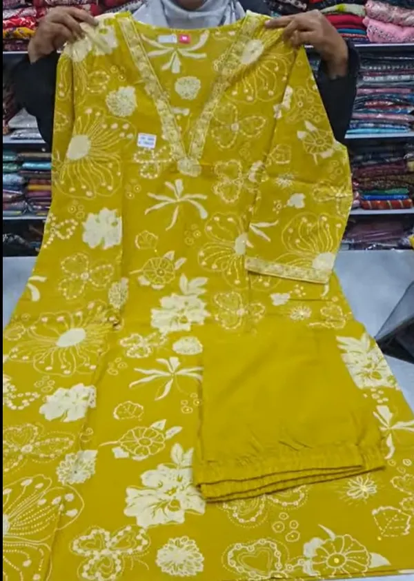 Pure Cotton Salwar Set Straight Pant & Dupatta | TS2551