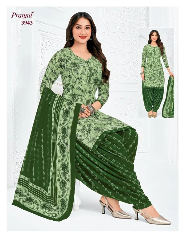 Pranjul Premium Cotton Stright Top Patiyala Bottom with Dupatta | SW3943