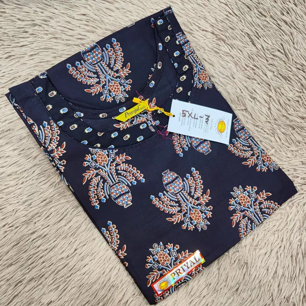 Pranjul Pure Cotton Straight Kurti | PK294