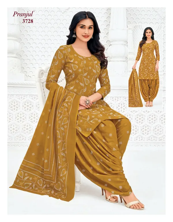 Pranjul Premium Cotton Stright Top patiyala Bottom with Dupatta | SW3728