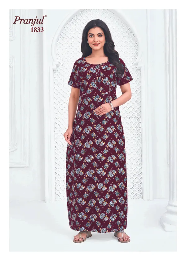 Pranjul Nighty Pure Cotton | PN1833