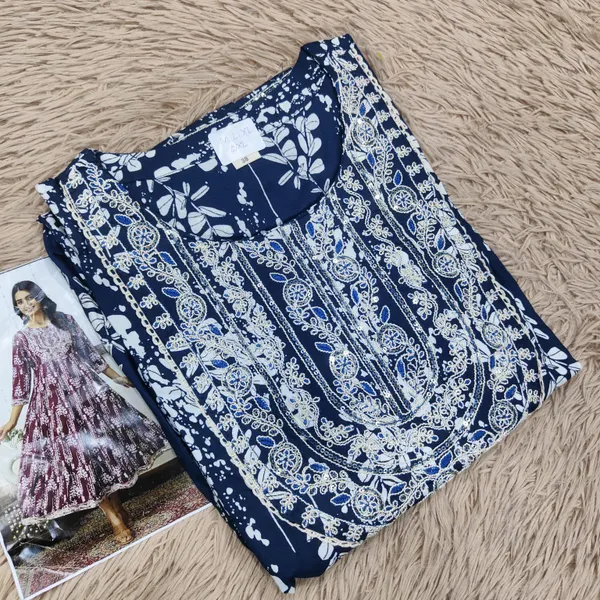 Premium Rayon Anarkali Long Top | AK1367