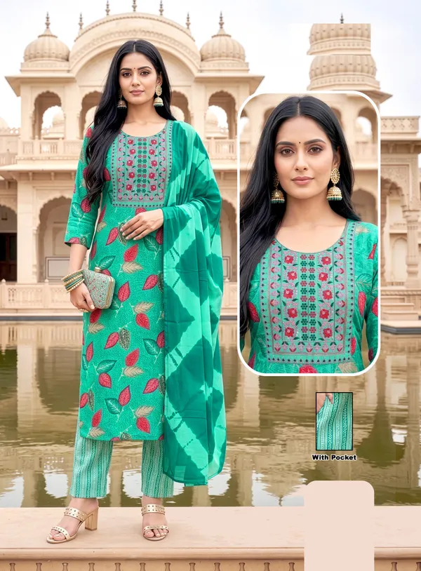 Premium Capsule Cotton straight-fit Top Bottom Dupatta | TS3318