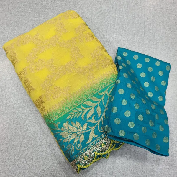 Heavy pattern Saree with scale loop Border | SR163