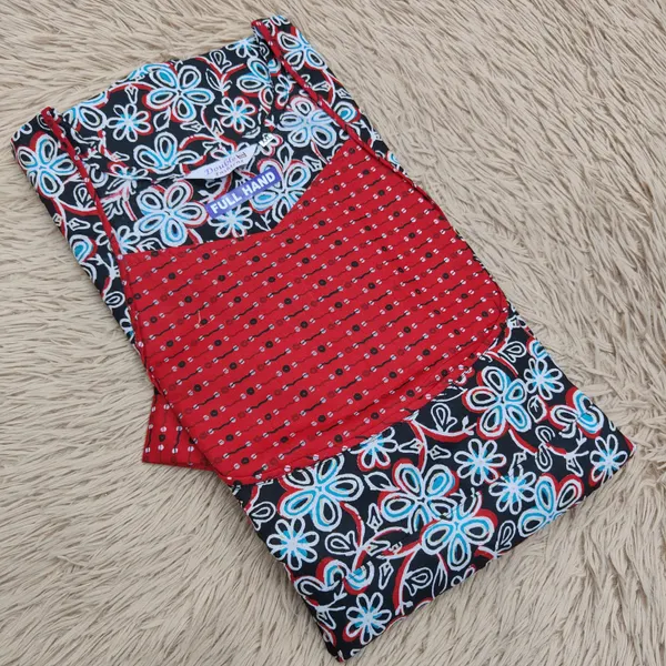 Premium Cotton Frock Style Nighty with Adjustable Rope & Side Pocket | NT3284