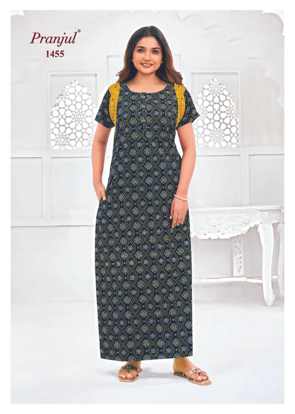 Pure Cotton Pranjul Nighty |PN1455