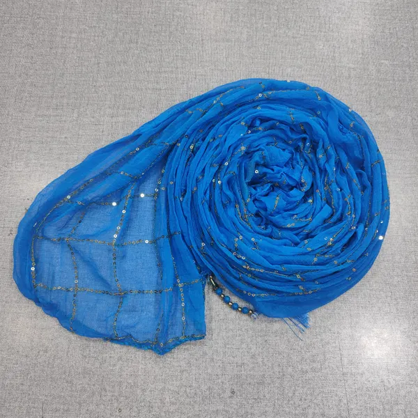 Soft marble Chiffon 2mtr Sequin Shawl | SQ07