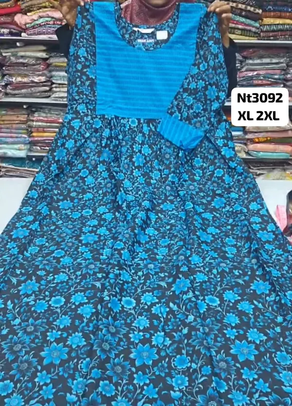 Full Hand Premium Frock Style Nighty } NT3092