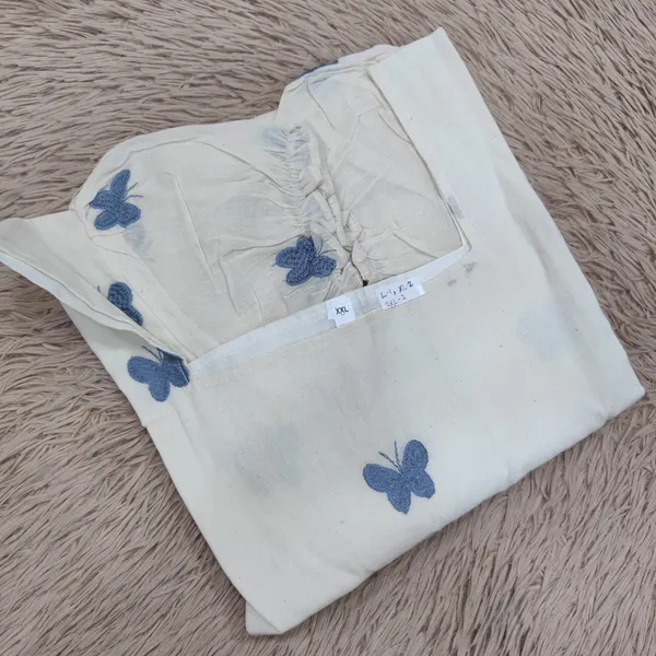 Mul Cotton Puff sleeve butterfly frock | W68
