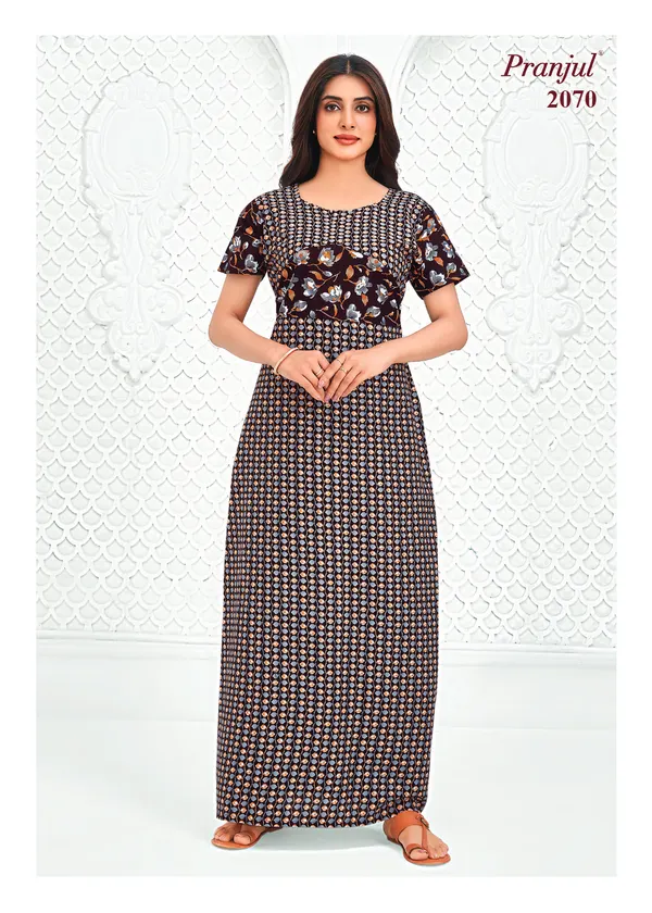 Pranjul Nighty Pure Cotton | PN2070