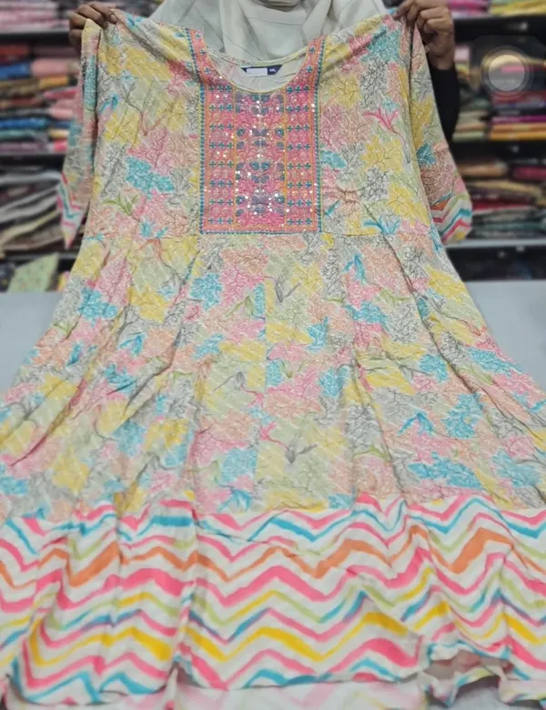 Heavy Rayon Anarkali Kurti | AK1103