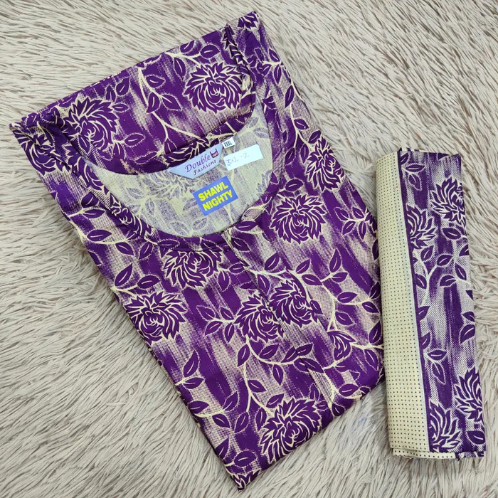 Shawl Nighty Premium Cotton | NT2490