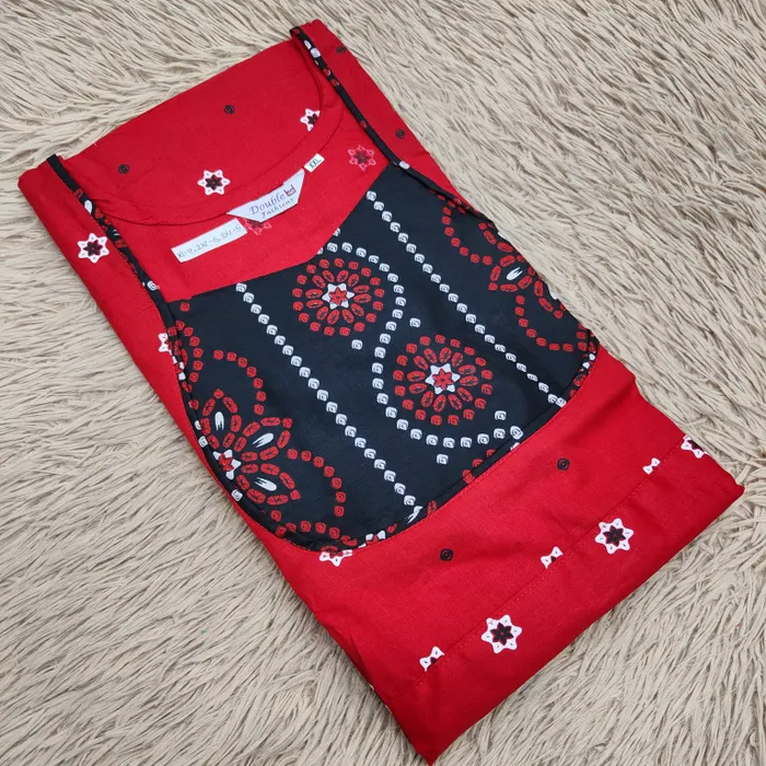 Premium Cotton Frock Style Nighty with Adjustable Rope & Side Pocket | NT3551