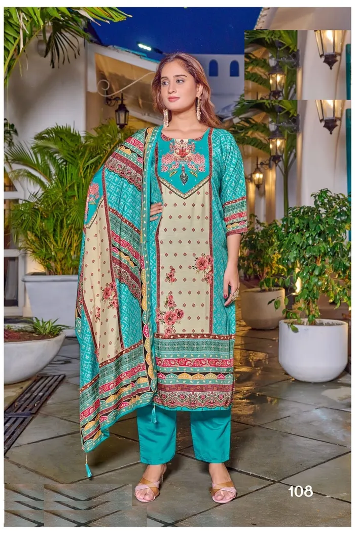 Premium Muslin Pakistani Suit with Handwork | TS3193