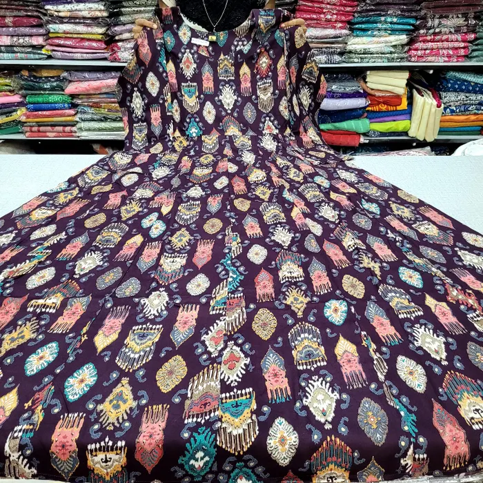 Premium 1st Quality Rayon Full Sleeves Long Anarkali Kurti | AK2229
