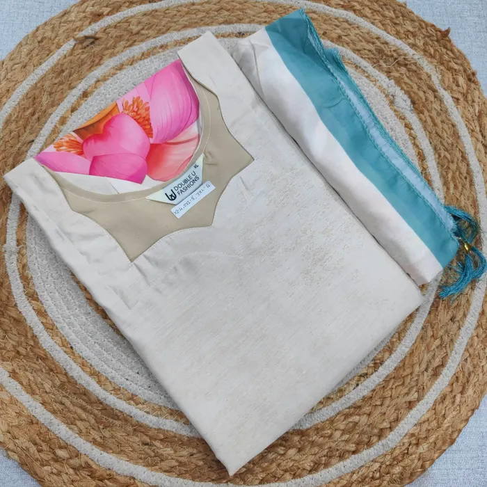 Roman Silk Straight Top with Dupatta | SK41