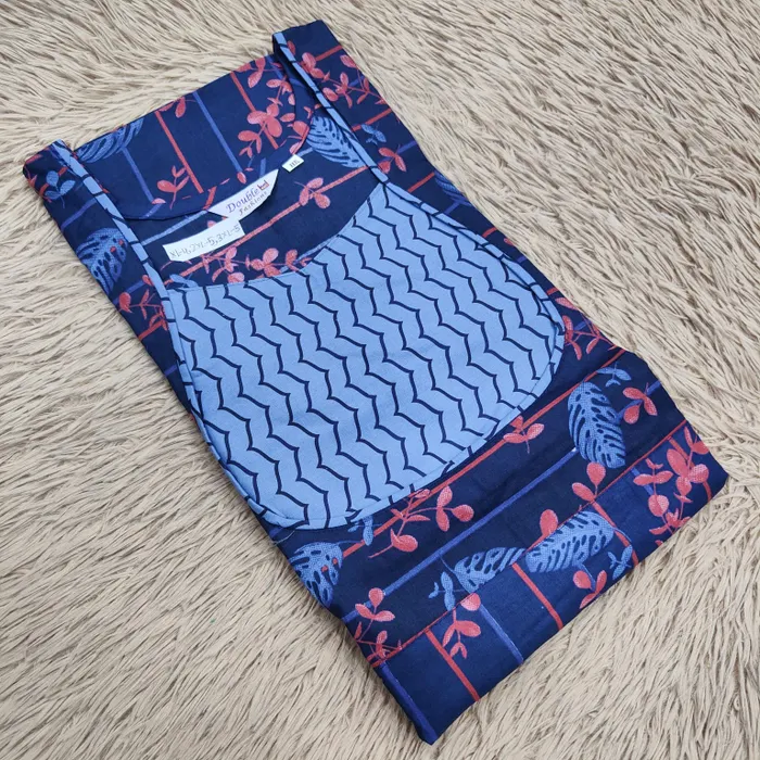 Premium Cotton Frock Style Nighty with Adjustable Rope & Side Pocket | NT3552