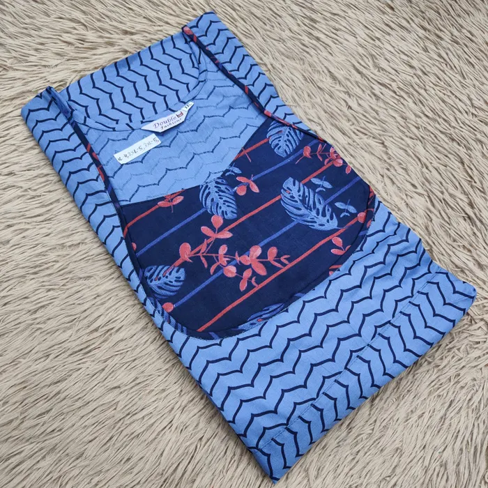 Premium Cotton Frock Style Nighty with Adjustable Rope & Side Pocket | NT3548