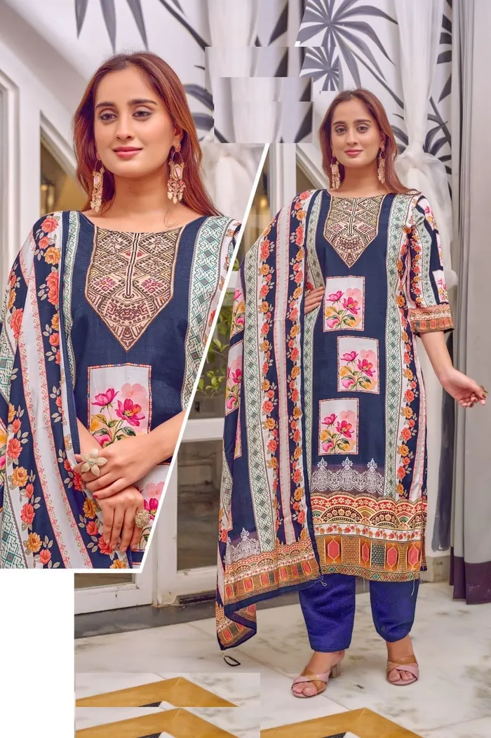 Premium Muslin Pakistani Suit with Handwork | TS3187