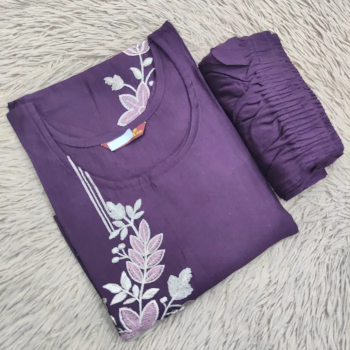 Heavy Vatican Fully Embroidery Top with Plazzo Bottom  | TS3153