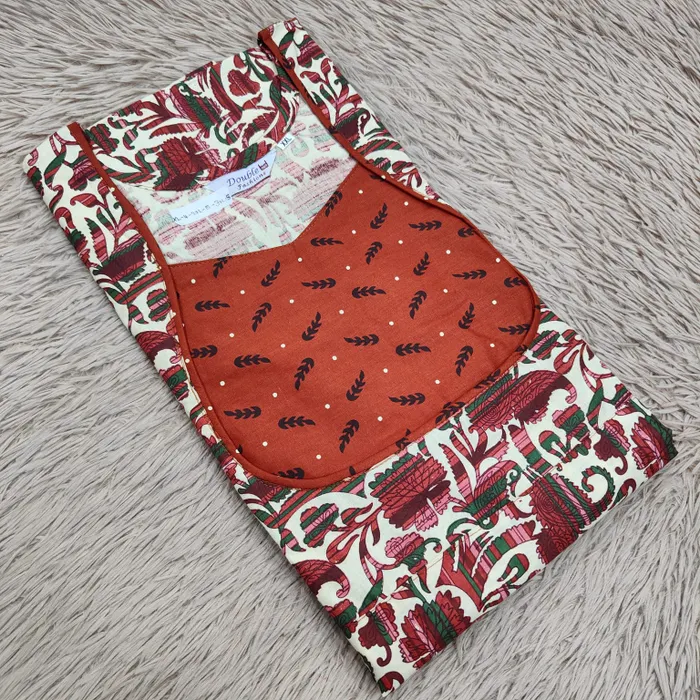 Premium Cotton Frock Style Nighty with Adjustable Rope & Side Pocket | NT3544