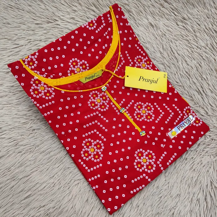 Pranjul Pure Cotton Straight Kurti | PK390