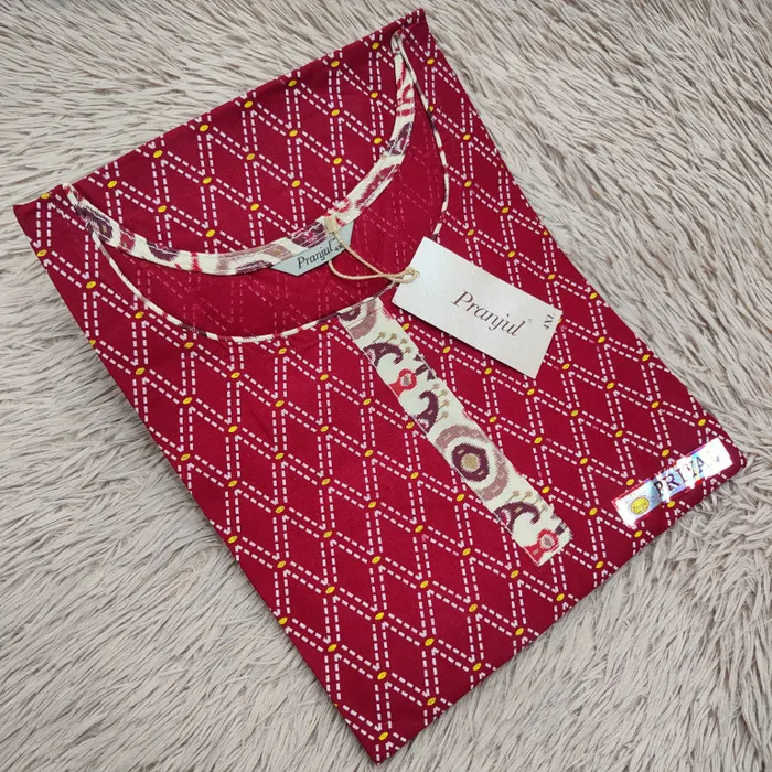 Pranjul Pure Cotton Straight Kurti | PK371