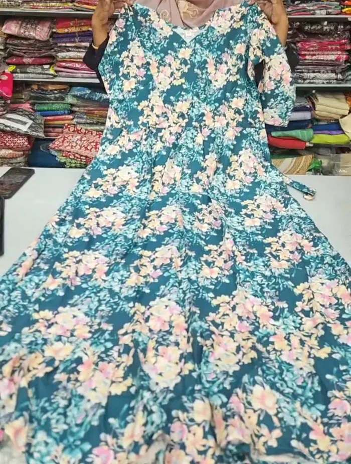 Premium Rayon Long Maxi Gown | MG238