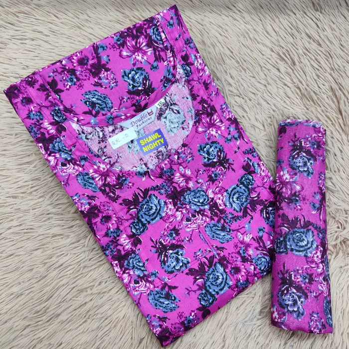 Shawl Nighty Premium Cotton | NT2502