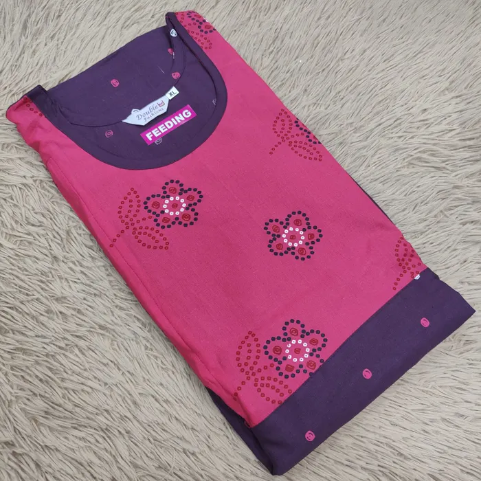 Premium Pure Cotton Feeding Frock Maxi | FN49