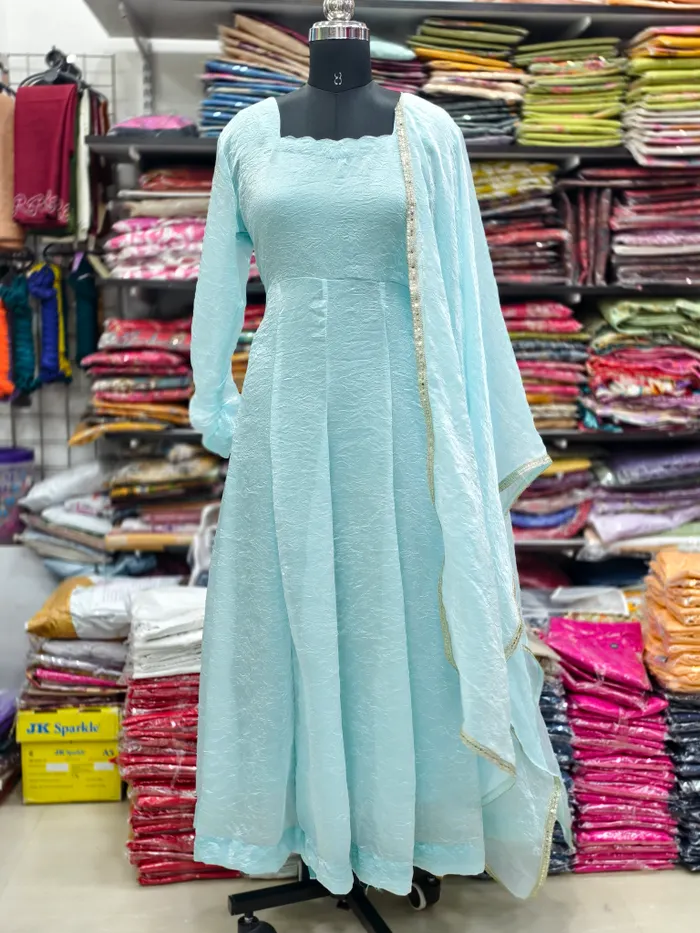 Premium Fendy Crush Choli Kalli Anarkali with Dupatta | KS1330